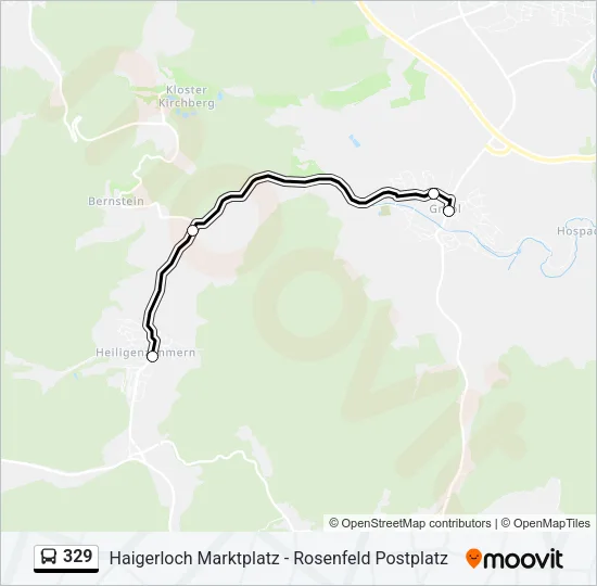 329 Bus Line Map