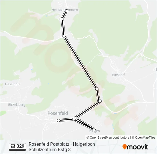 329 Bus Line Map