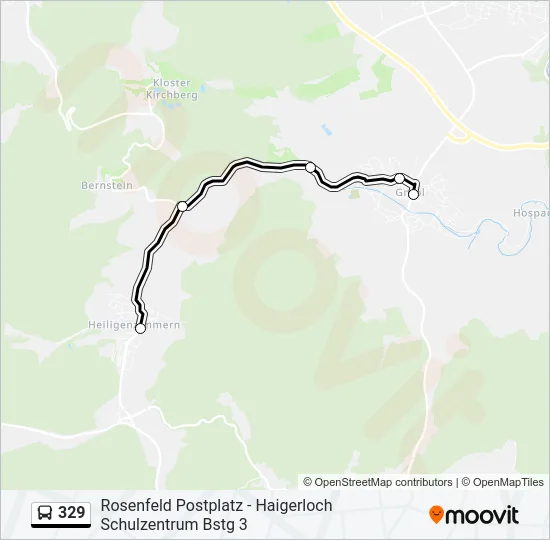 329 Bus Line Map