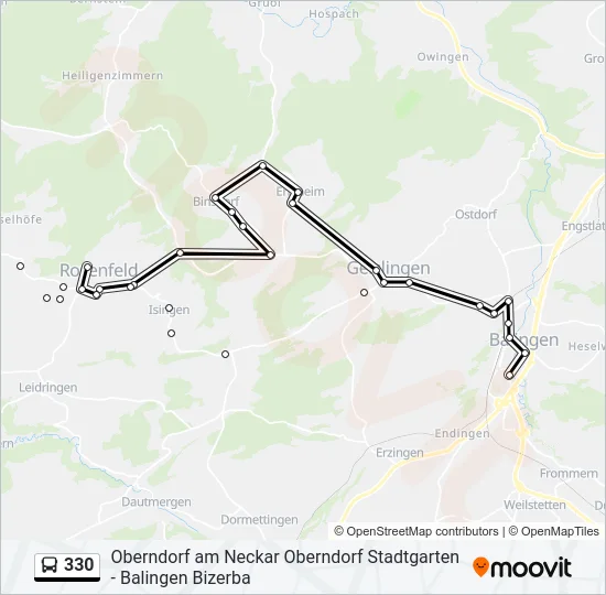 330 Bus Line Map