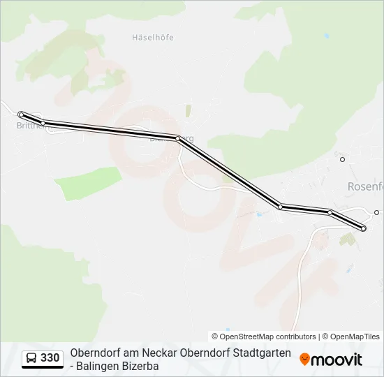 330 Bus Line Map