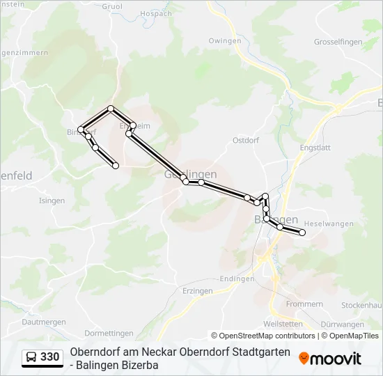 330 Bus Line Map