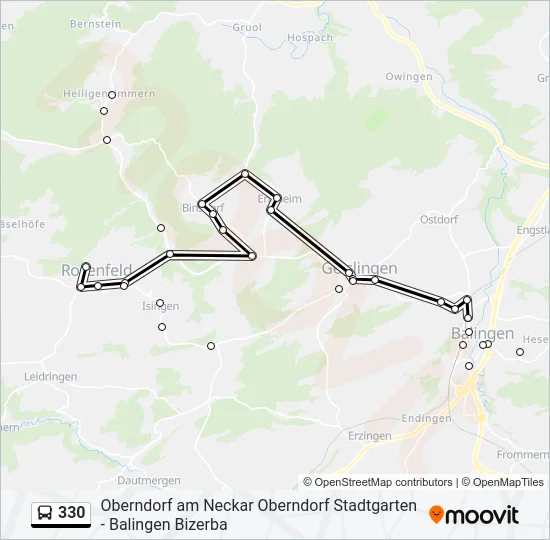 330 Bus Line Map