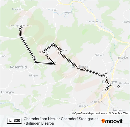 330 Bus Line Map