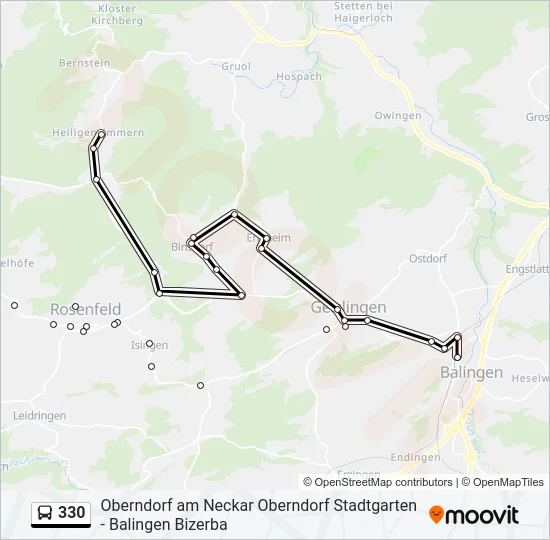 330 Bus Line Map