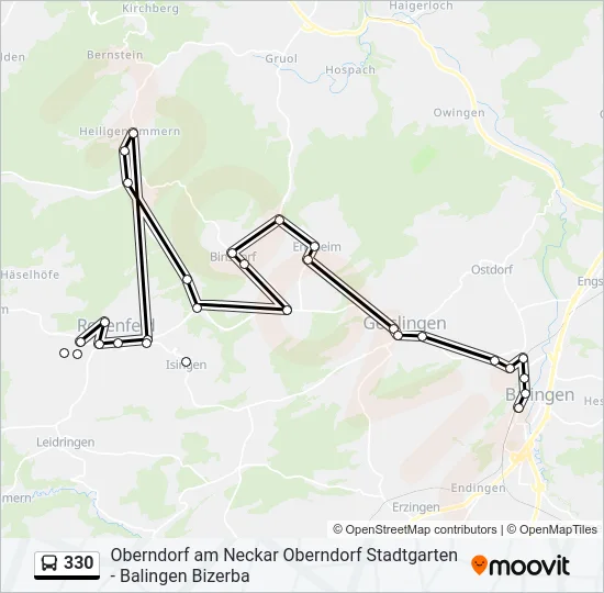330 Bus Line Map