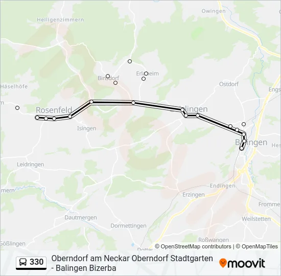 330 Bus Line Map
