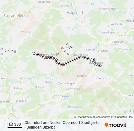 330 Bus Line Map