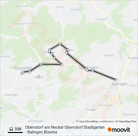 330 Bus Line Map