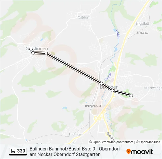 330 Bus Line Map