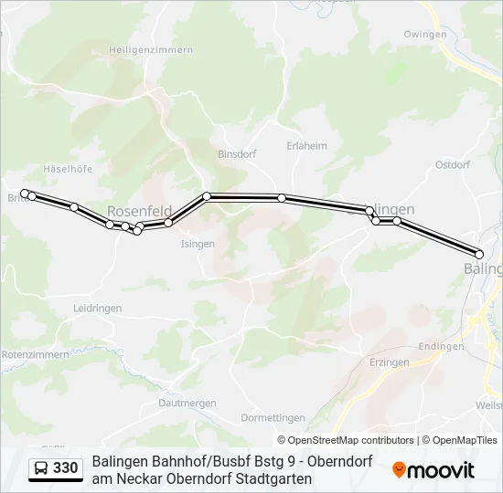 330 Bus Line Map