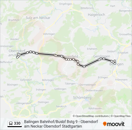 330 Bus Line Map