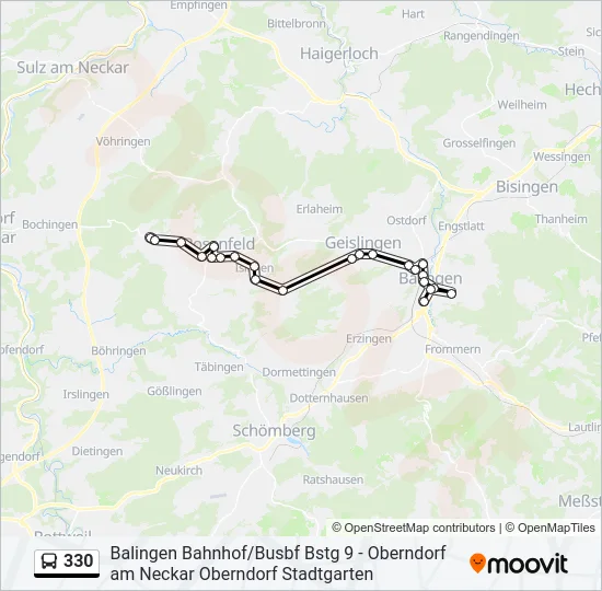 330 Bus Line Map