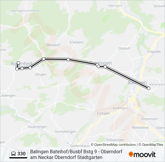 330 Bus Line Map