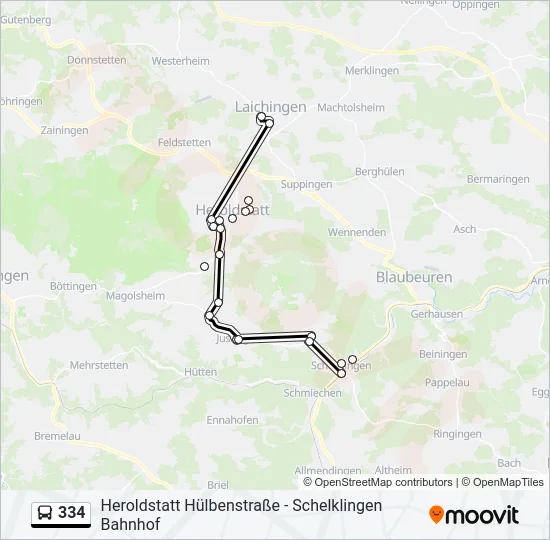 334 Bus Line Map