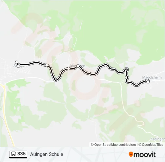 335 Bus Line Map