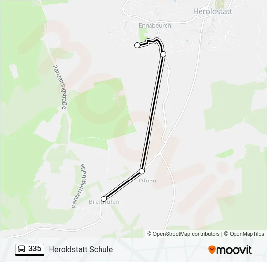 335 Bus Line Map