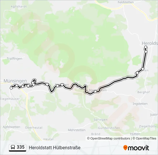 335 Bus Line Map