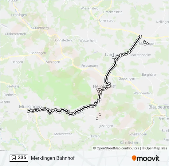 335 Bus Line Map