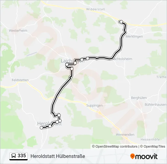 335 Bus Line Map