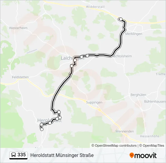 335 Bus Line Map