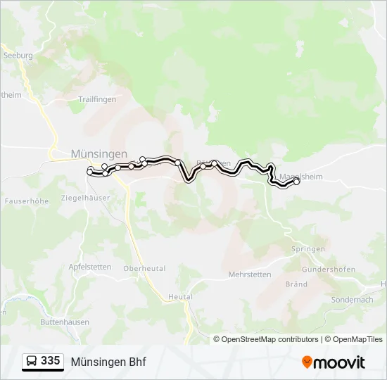 335 Bus Line Map