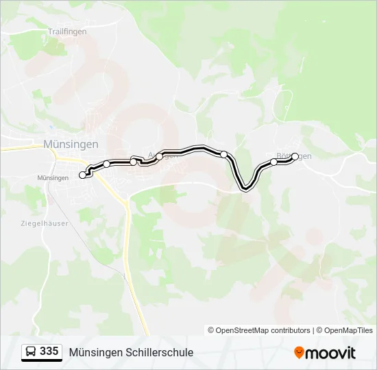335 Bus Line Map