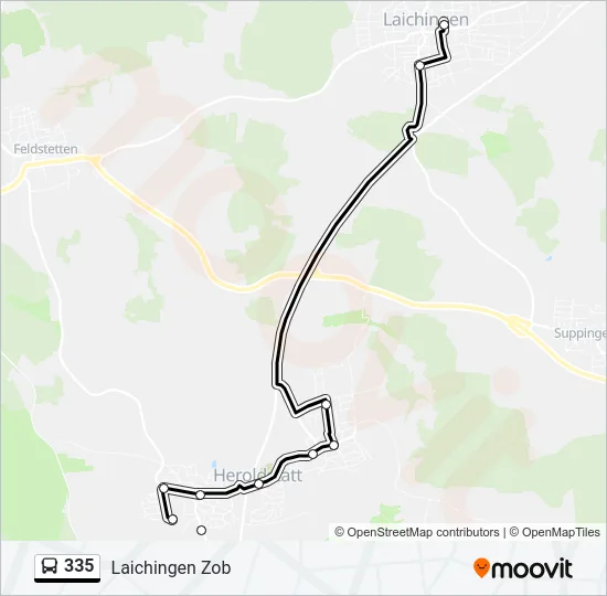 335 Bus Line Map