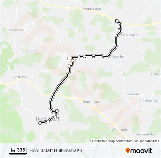 335 Bus Line Map