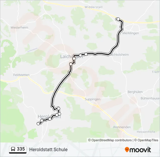 335 Bus Line Map