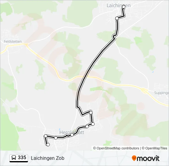 335 Bus Line Map