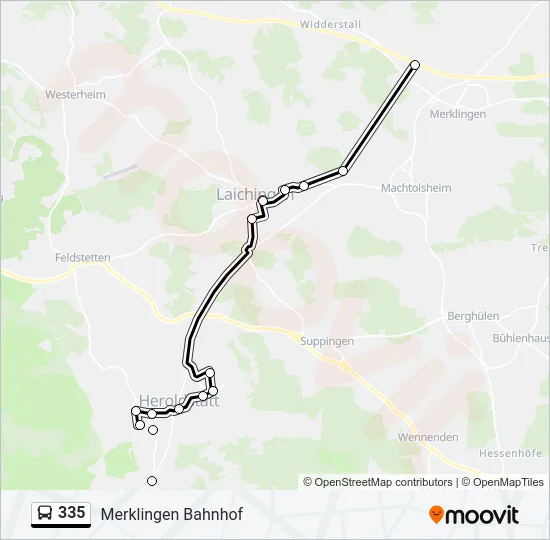 335 Bus Line Map