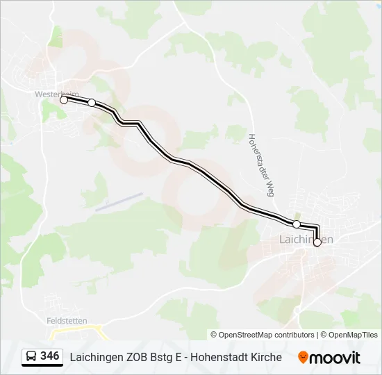 346 Bus Line Map