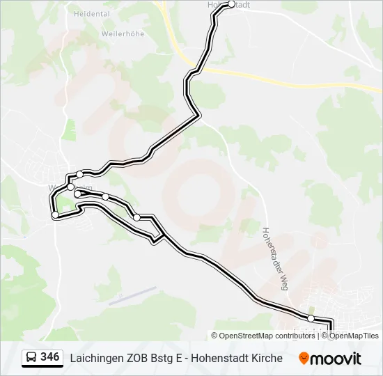 346 Bus Line Map
