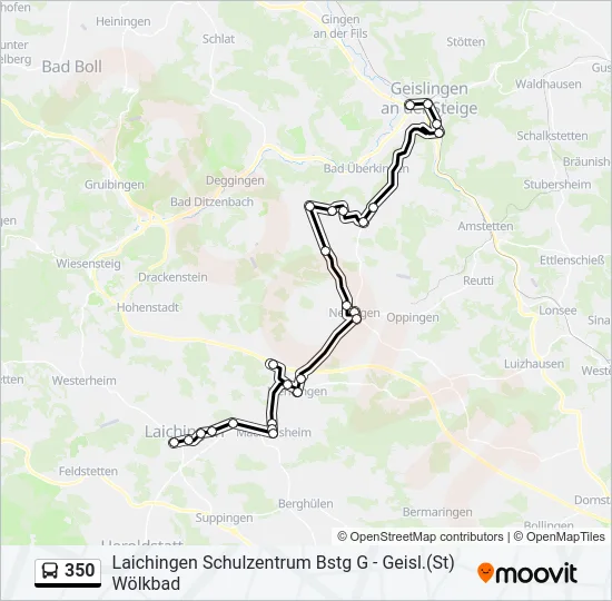 350 Bus Line Map
