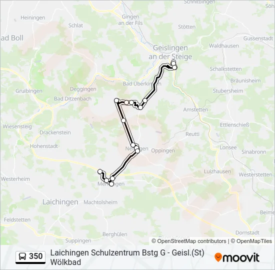 350 Bus Line Map