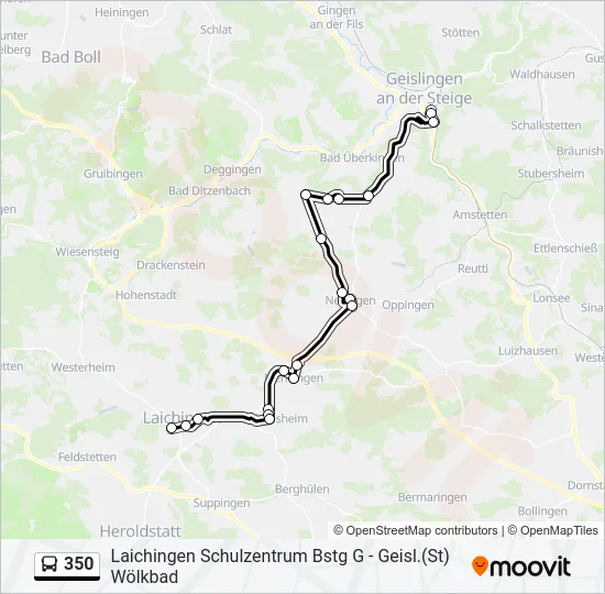 350 Bus Line Map