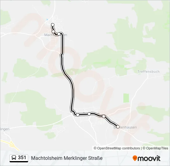 351 Bus Line Map