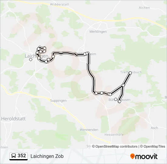 352 Bus Line Map