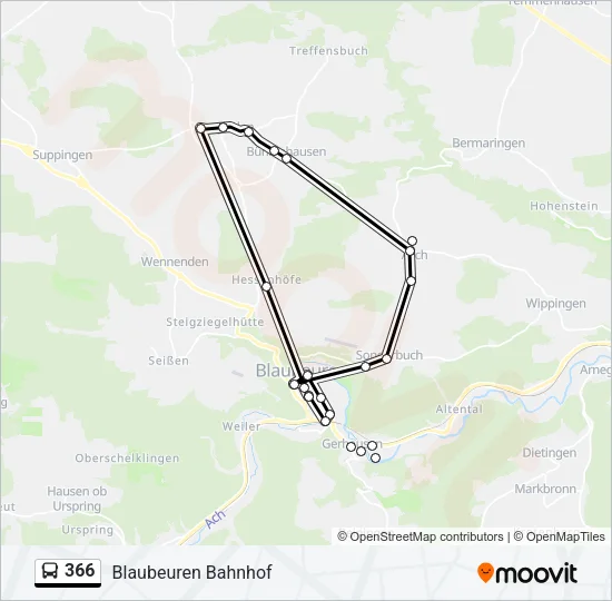 366 Bus Line Map