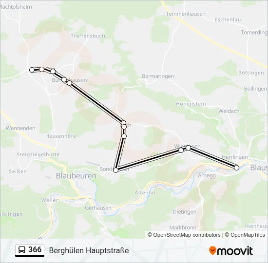 366 Bus Line Map