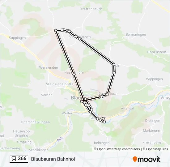 366 Bus Line Map