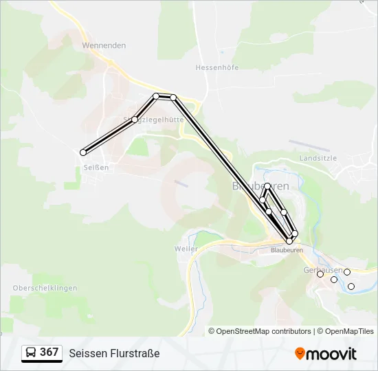 367 Bus Line Map