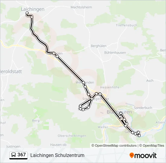 367 Bus Line Map