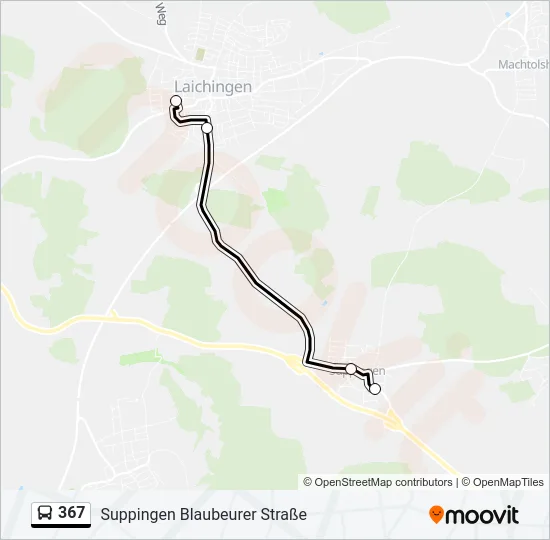 367 Bus Line Map