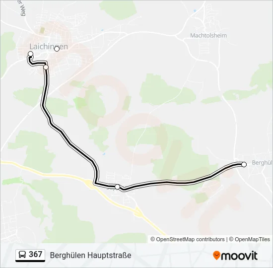 367 Bus Line Map