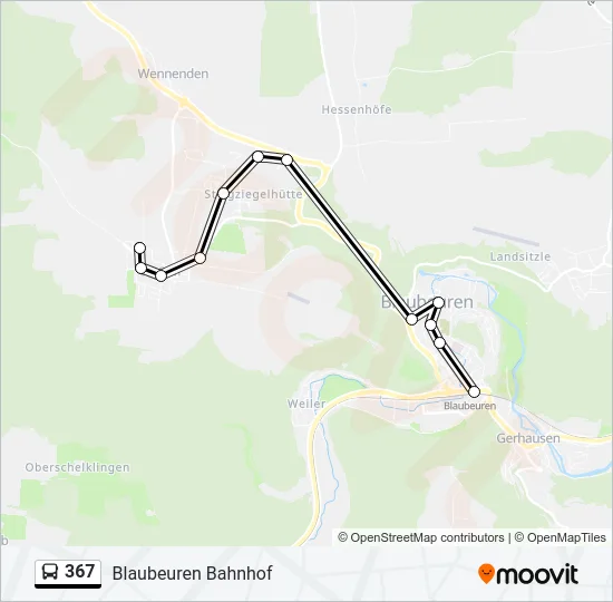 367 Bus Line Map
