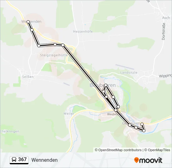 367 Bus Line Map