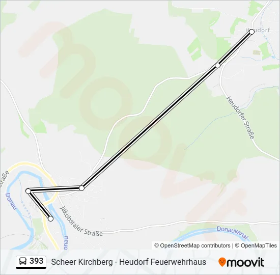 393 Bus Line Map