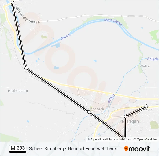 393 Bus Line Map
